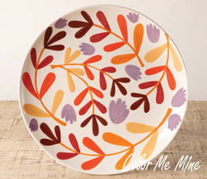Pensacola Color Me Mine Fall Floral Charger