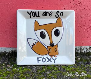 Pensacola Color Me Mine Fox Plate