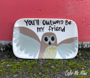Pensacola Color Me Mine Owl Plate
