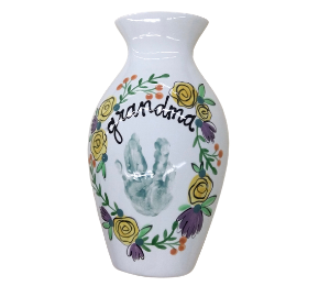 Pensacola Color Me Mine Floral Handprint Vase