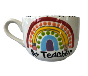 Pensacola Color Me Mine Polka Dot Rainbow Mug