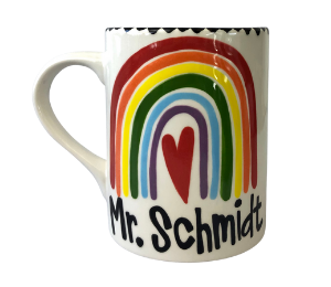 Pensacola Color Me Mine Rainbow Heart Mug