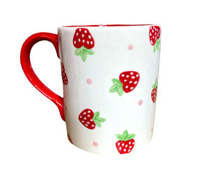 Pensacola Color Me Mine Strawberry Dot Mug