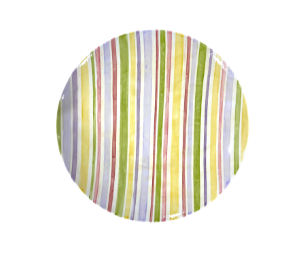 Pensacola Color Me Mine Striped Fall Plate