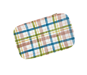 Pensacola Color Me Mine Fall Plaid Plate