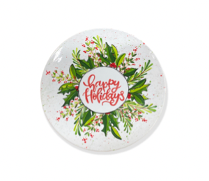 Pensacola Color Me Mine Holiday Wreath Plate