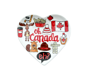 Pensacola Color Me Mine Canada Heart Plate