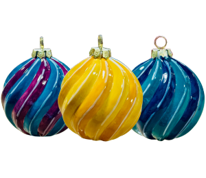 Pensacola Color Me Mine Jewel Toned Spiral Ornament