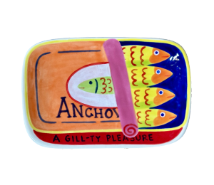 Pensacola Color Me Mine Anchovies App Plate