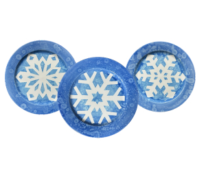 Pensacola Color Me Mine Paper Snowflake Plate